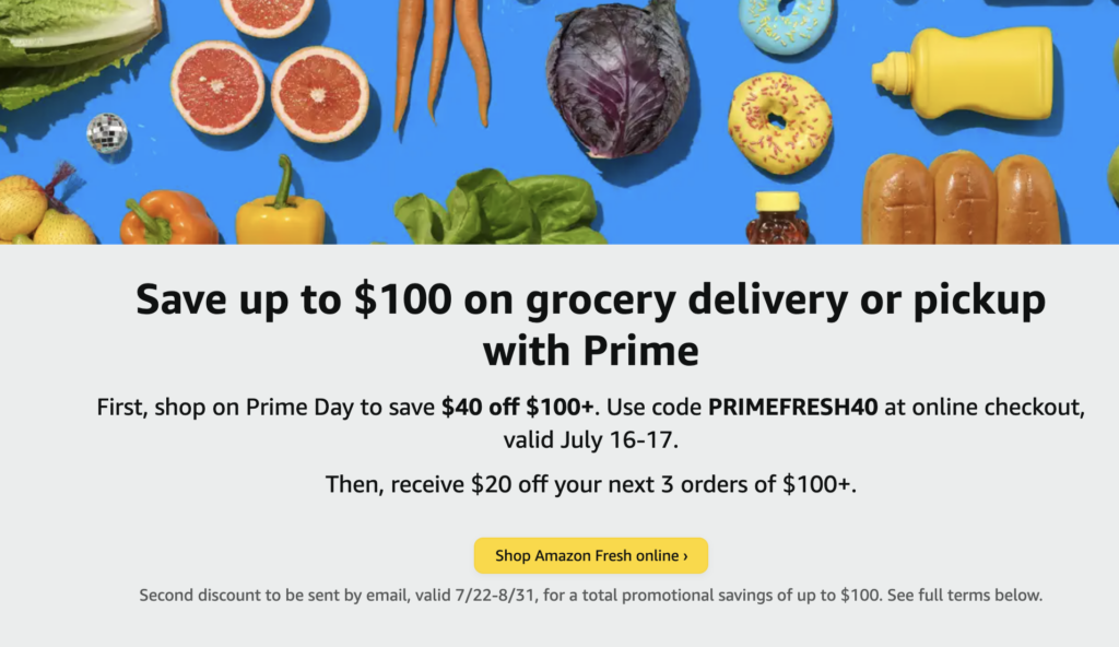 Expired Amazon Fresh Get 40 Off 100 With Code PRIMEFRESH40 Plus 20 Off 3 Future Orders Doctor Of Credit